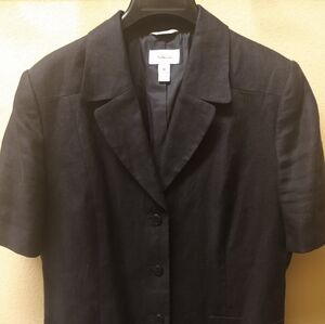 Talbots Irish Linen Short Sleeve Jacket